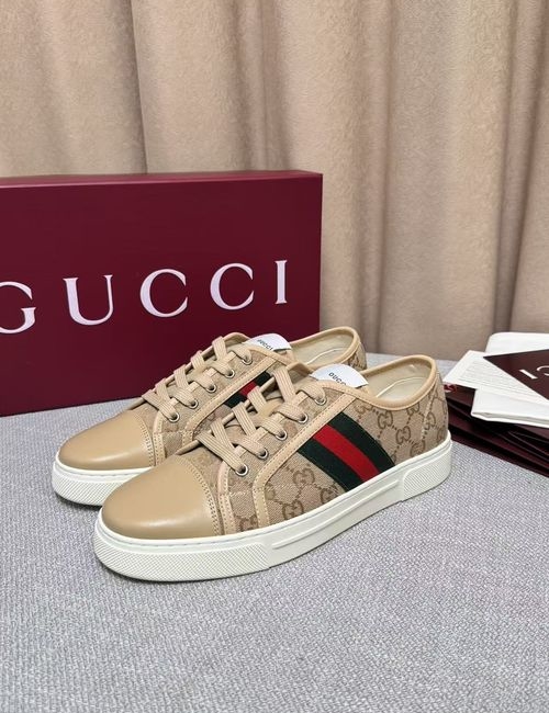 Gucci Classic Pattern Leather Casual Sneakers