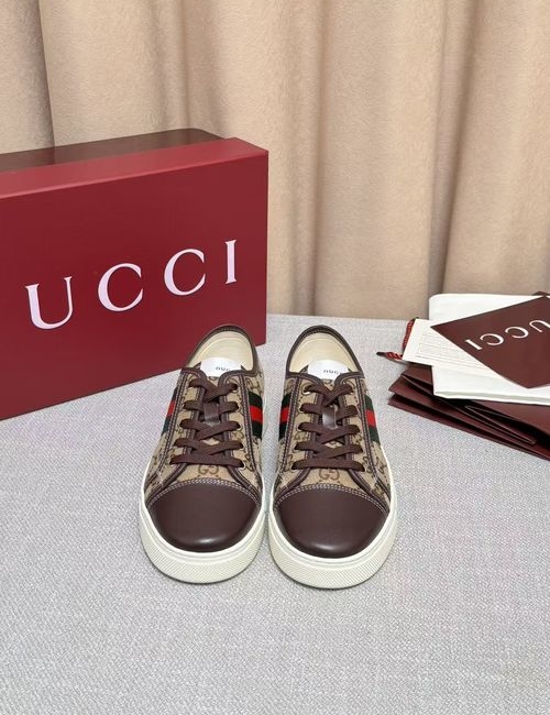 Gucci Classic Pattern Leather Casual Sneakers