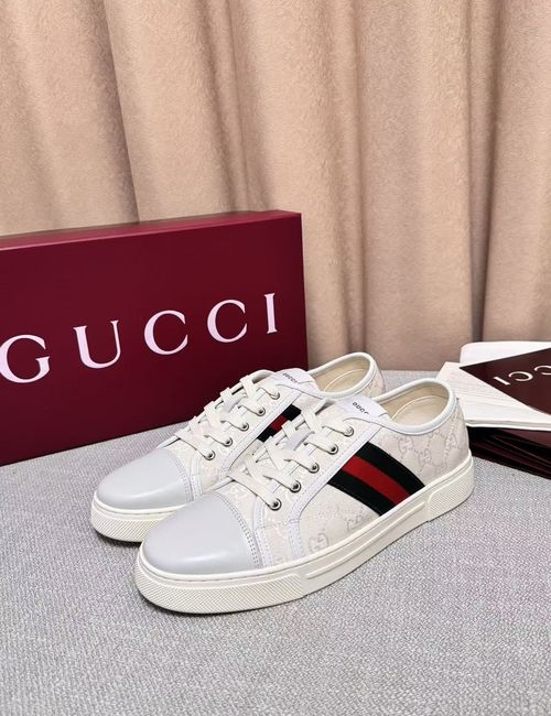 Gucci Classic Pattern Leather Casual Sneakers