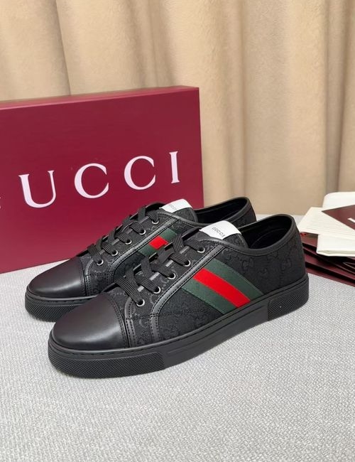 Gucci Classic Pattern Leather Casual Sneakers