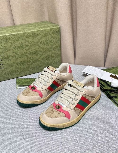 Gucci Vintage GG Pattern Distressed Shoes