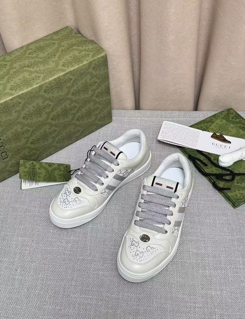 Gucci Vintage GG Pattern Distressed Shoes