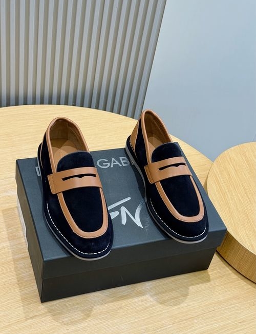 Dolce & Gabbana DG New Florio Suede Moccasins DG Logo