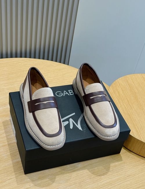Dolce & Gabbana DG New Florio Suede Moccasins DG Logo