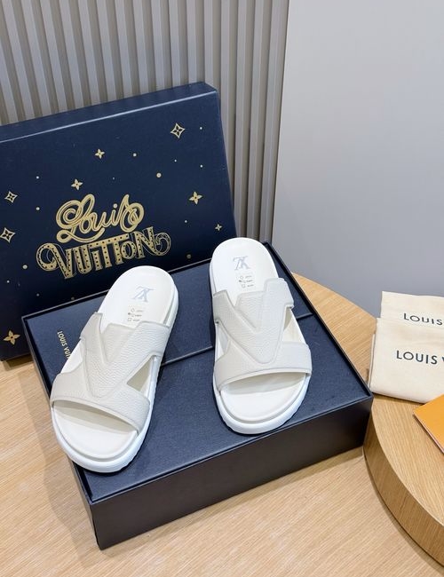 Louis Vuitton LV Oasis Suede Leather Slides