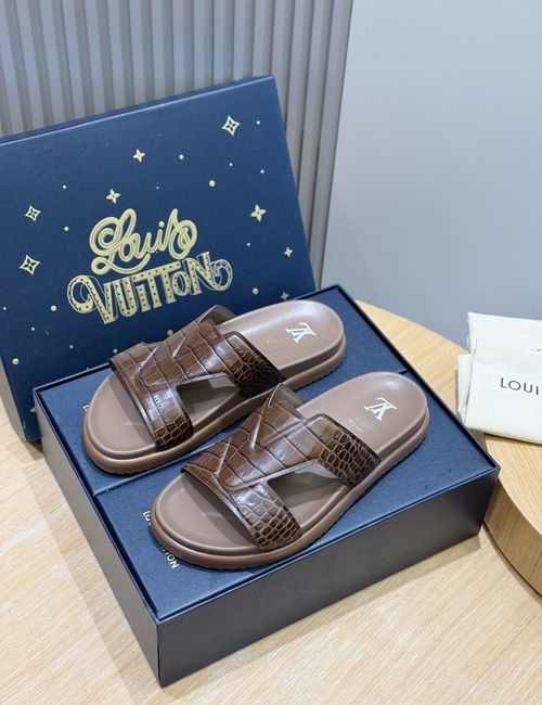Louis Vuitton LV Oasis Suede Leather Slides