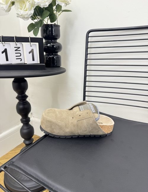 Balenciaga Vintage Suede Mule Slides Cork Insole
