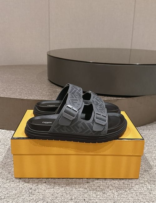 Fendi Embossed Thick Sole Slides