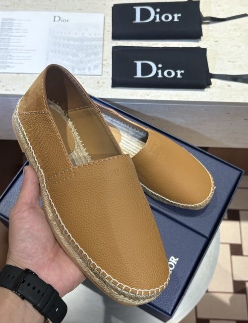 Christian Dior CD Embroidered Espadrilles With Hemp Rubber Sole