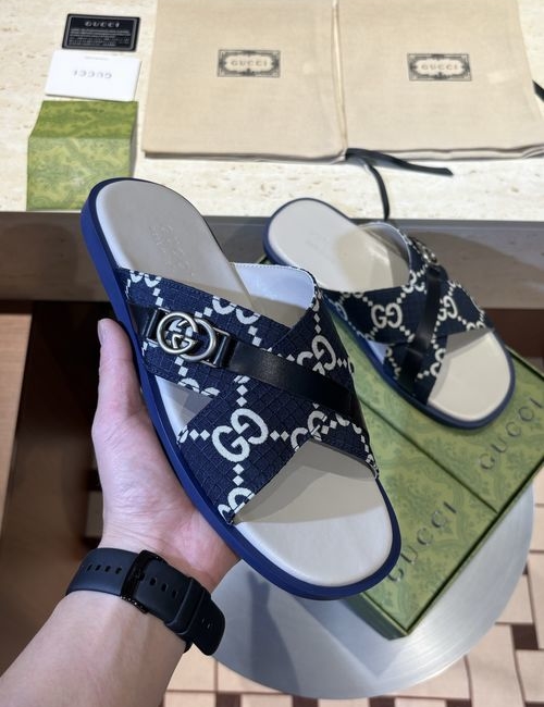 Gucci Crossover Sandals With Double G Hardware