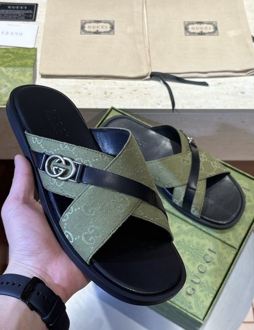 Gucci Crossover Sandals With Double G Hardware