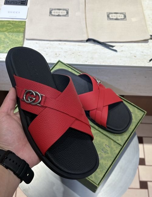 Gucci Crossover Sandals With Double G Hardware
