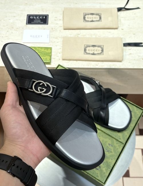 Gucci Crossover Sandals With Double G Hardware