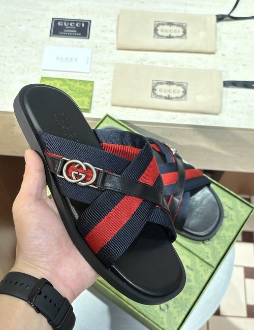 Gucci Crossover Sandals With Double G Hardware