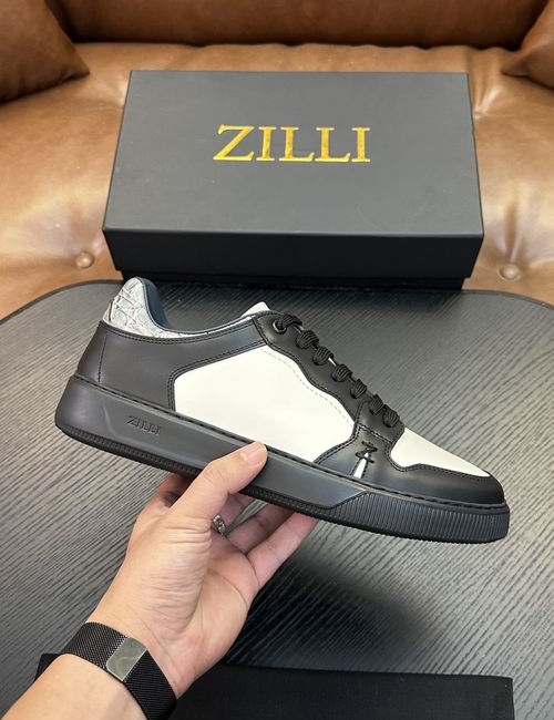 Zilli Grained Calfskin Handmade Casual Shoes