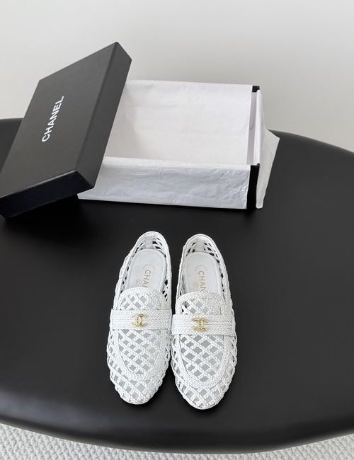 Chanel Woven Slides Cowhide Upper Sheepskin Insole