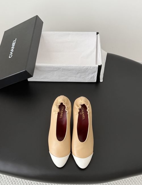 Chanel Mary Jane Flats With Embroidered Logo