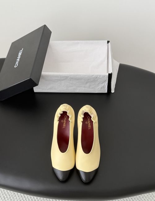 Chanel Mary Jane Flats With Embroidered Logo