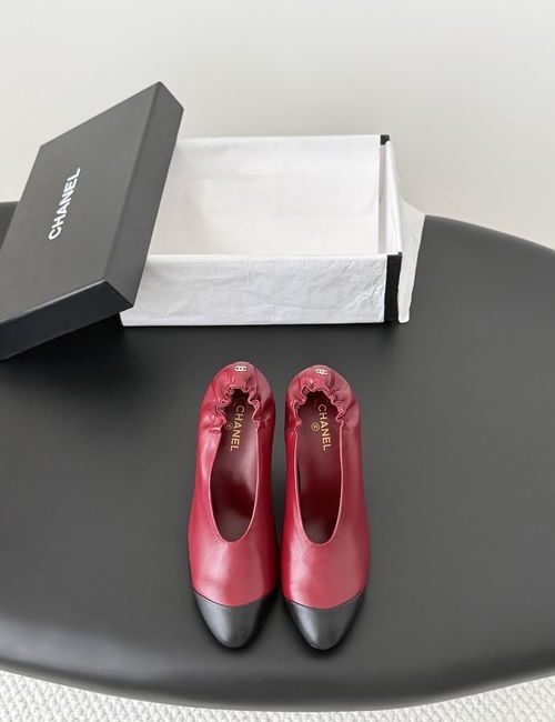 Chanel Mary Jane Flats With Embroidered Logo