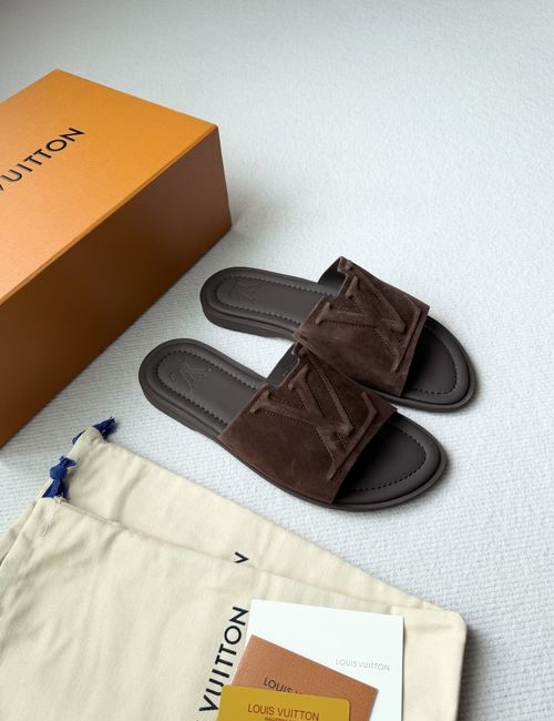 Louis Vuitton LV Portofino Slide Sandals With Embossed Logo