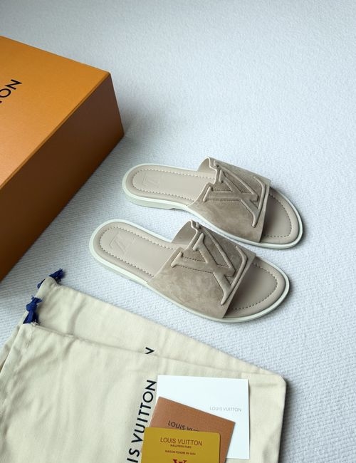 Louis Vuitton LV Portofino Slide Sandals With Embossed Logo