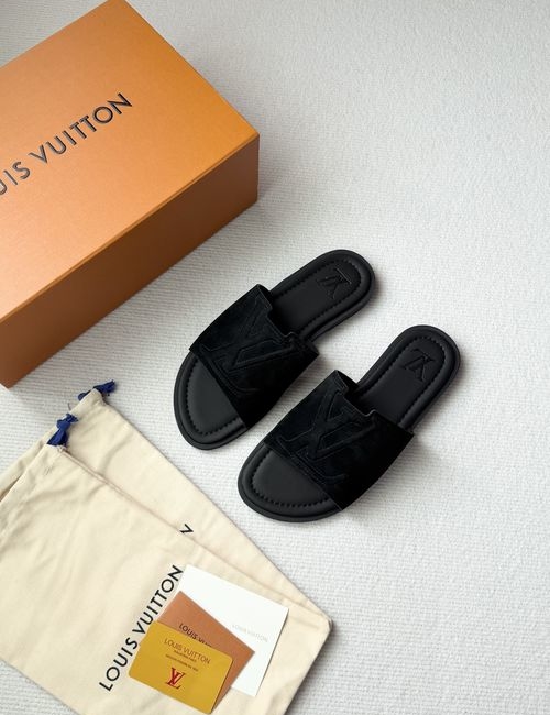 Louis Vuitton LV Portofino Slide Sandals With Embossed Logo