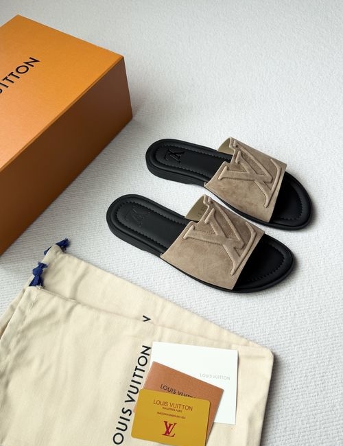 Louis Vuitton LV Portofino Slide Sandals With Embossed Logo