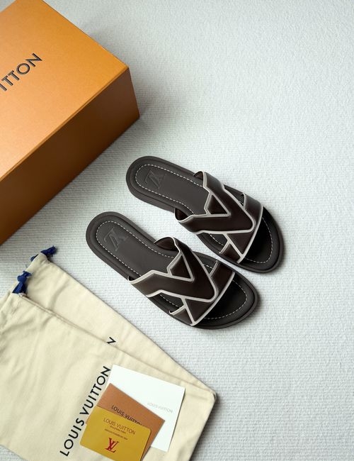 Louis Vuitton LV Portofino Slide Sandals With Embossed Logo