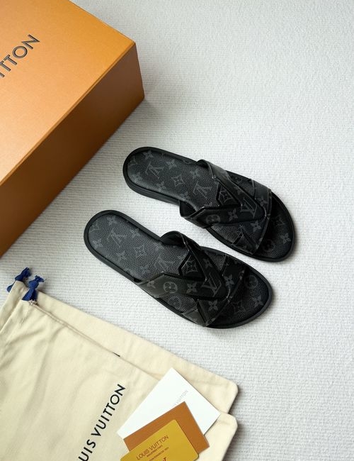 Louis Vuitton LV Portofino Slide Sandals With Embossed Logo
