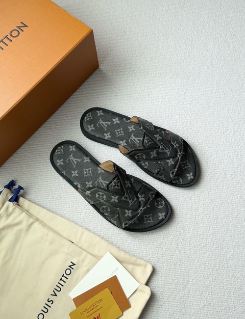Louis Vuitton LV Portofino Slide Sandals With Embossed Logo