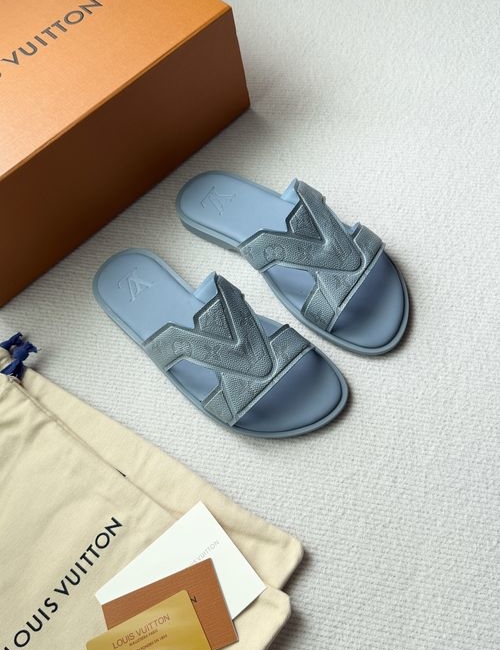 Louis Vuitton LV Portofino Slide Sandals With Embossed Logo