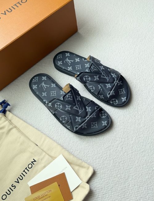 Louis Vuitton LV Portofino Slide Sandals With Embossed Logo