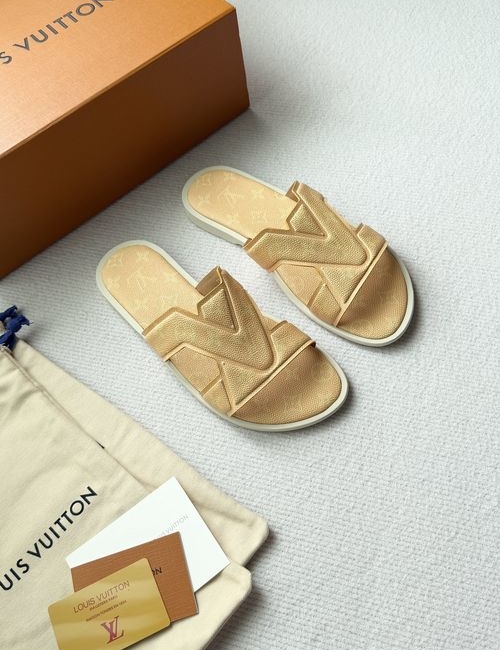 Louis Vuitton LV Portofino Slide Sandals With Embossed Logo