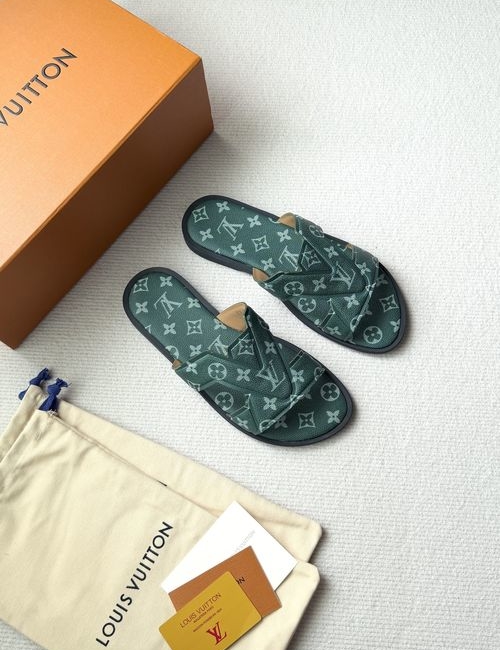 Louis Vuitton LV Portofino Slide Sandals With Embossed Logo