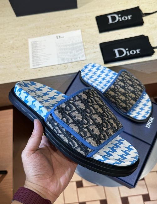 Christian Dior CD Aqua Sandals CD Diamond Pattern Upper