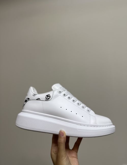 McQueen New Premium Leather Couple Sneakers With Laces