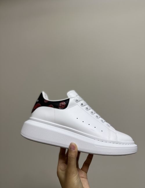 McQueen New Premium Leather Couple Sneakers With Laces