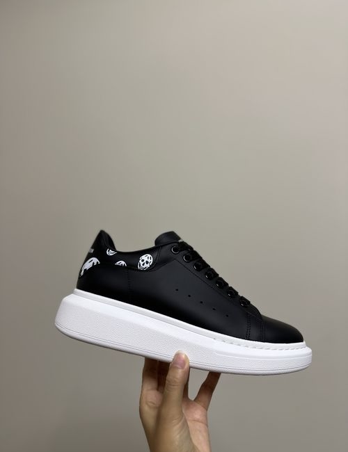 McQueen New Premium Leather Couple Sneakers With Laces