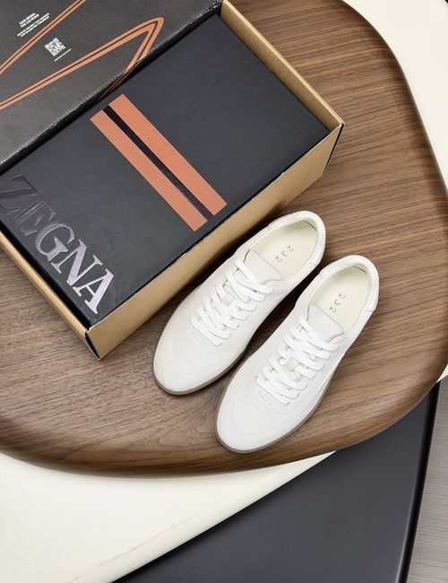 Zegna 232 Suede Leather Sneakers With Rubber Sole
