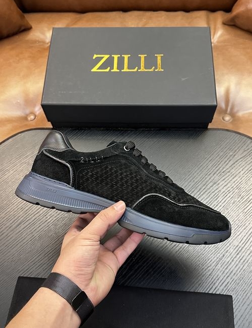 Zilli Grained Calfskin Handmade Casual Shoes