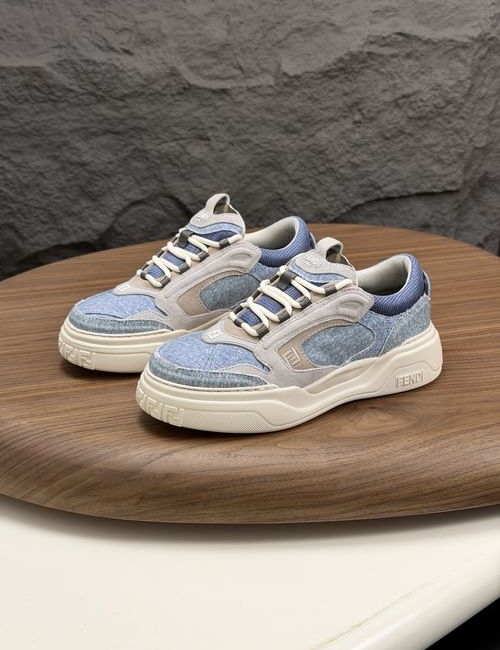 Fendi Leather Logo Detail Casual Sneakers