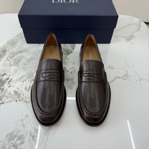 Christian Dior CD Buckle Decor Leather Shoes