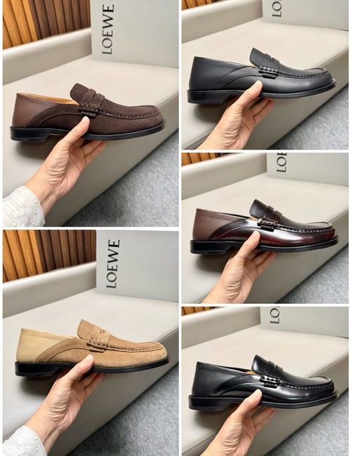 Loewe Business Shoes With Genuine Leather Sole