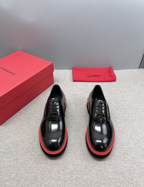 Ferragamo Classic Leather Loafers With Buckle Detail