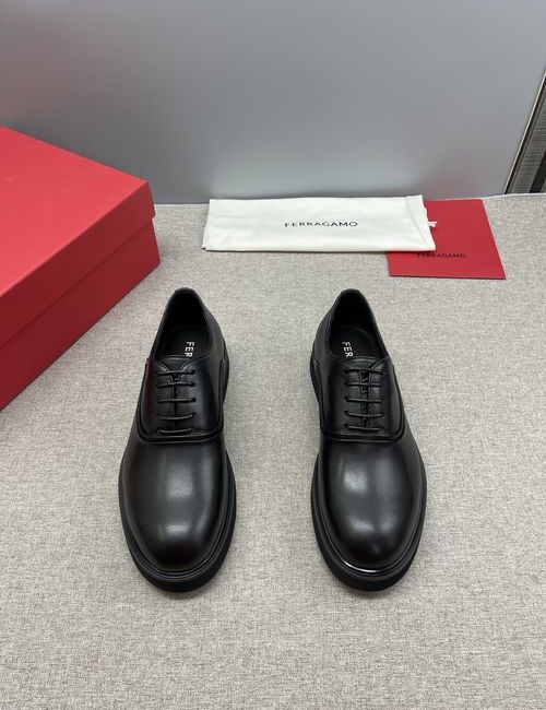 Ferragamo Classic Leather Loafers With Buckle Detail