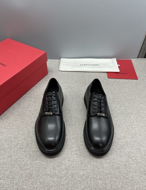Ferragamo Classic Leather Loafers With Buckle Detail