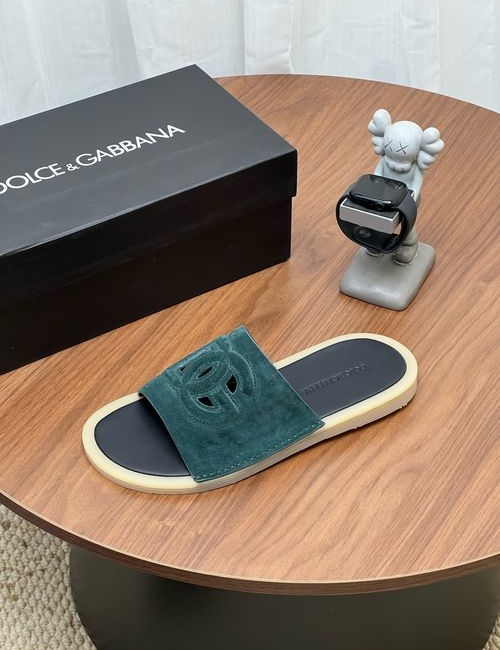 Dolce & Gabbana DG Logo Embellished Perforated Slides