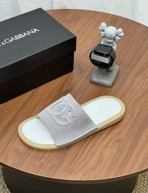 Dolce & Gabbana DG Logo Embellished Perforated Slides