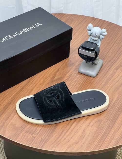 Dolce & Gabbana DG Logo Embellished Perforated Slides
