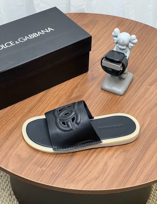 Dolce & Gabbana DG Logo Embellished Perforated Slides